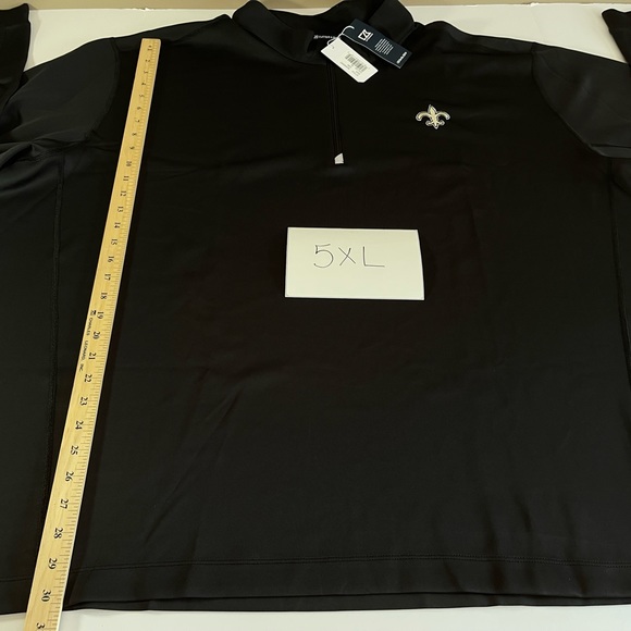 New Orleans Saints Men’s Cutter & Buck Big & Tall Half-Zip Pullover Jacket - Picture 6 of 8
